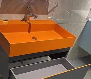 Vaidade personalizada do banheiro com armário de aço inoxidável